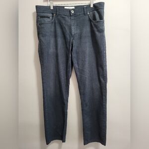 Brax Cooper Fancy Regular Fit Blue Dark Chambray Trousers Chino Pants Size 35